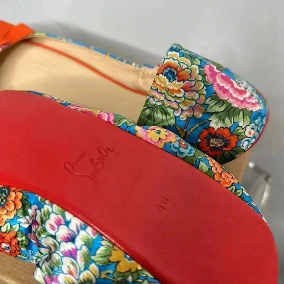 Christian Louboutin Air Loubi Silk Red Sole Ballet Flats - Picture 10 of 13